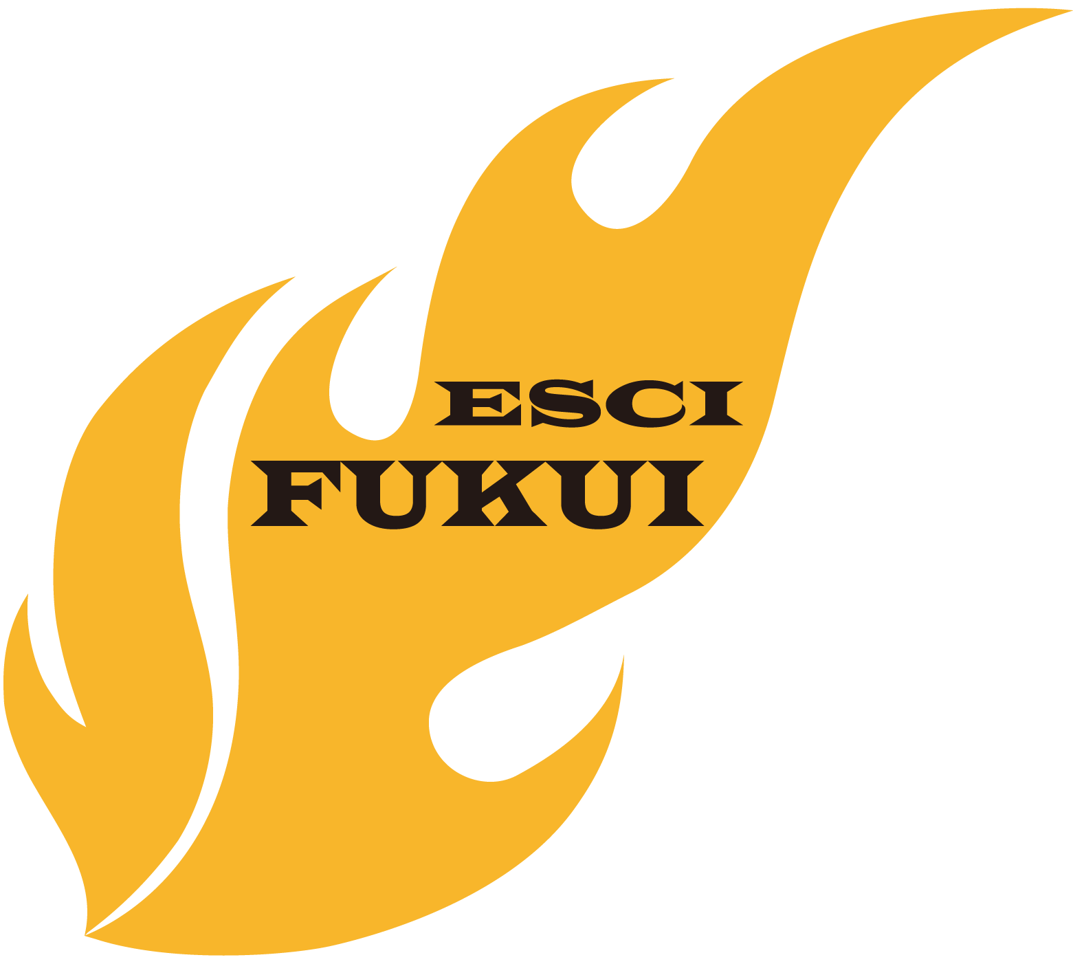 ESCI FUKUI logo-オレンジ×黒文字